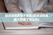 起诉法院离婚不想离(起诉法院离婚不想离了怎么办)