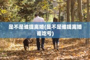 是不是谁提离婚(是不是谁提离婚谁吃亏)