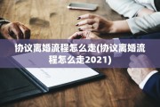 协议离婚流程怎么走(协议离婚流程怎么走2021)