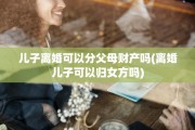 儿子离婚可以分父母财产吗(离婚儿子可以归女方吗)