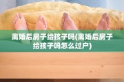 离婚后房子给孩子吗(离婚后房子给孩子吗怎么过户)