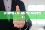 离婚在什么局(离婚在什么局办理)