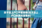 孩子没上户口不能离婚(孩子没上户口抚养权是谁的)