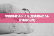 想离婚老公不让走(想离婚老公不让走怎么办)