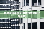 离婚没钱买房子(离婚没钱买房子怎么办)