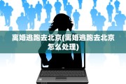 离婚逃跑去北京(离婚逃跑去北京怎么处理)