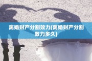 离婚财产分割效力(离婚财产分割效力多久)