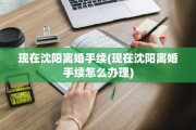 现在沈阳离婚手续(现在沈阳离婚手续怎么办理)