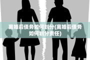 离婚后债务如何划分(离婚后债务如何划分责任)