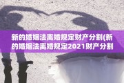 新的婚姻法离婚规定财产分割(新的婚姻法离婚规定2021财产分割)
