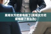 离婚女方把家电砸了(离婚女方把家电砸了怎么办)