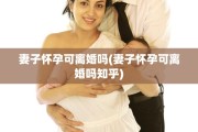 妻子怀孕可离婚吗(妻子怀孕可离婚吗知乎)