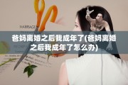 爸妈离婚之后我成年了(爸妈离婚之后我成年了怎么办)