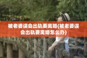 被老婆误会出轨要离婚(被老婆误会出轨要离婚怎么办)