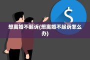 想离婚不起诉(想离婚不起诉怎么办)