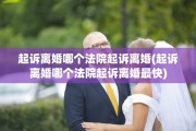 起诉离婚哪个法院起诉离婚(起诉离婚哪个法院起诉离婚最快)