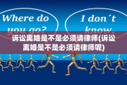 诉讼离婚是不是必须请律师(诉讼离婚是不是必须请律师呢)