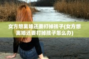 女方想离婚还要打掉孩子(女方想离婚还要打掉孩子怎么办)