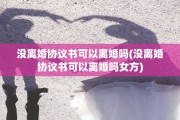 没离婚协议书可以离婚吗(没离婚协议书可以离婚吗女方)