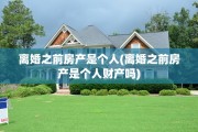 离婚之前房产是个人(离婚之前房产是个人财产吗)