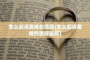 怎么起诉离婚的流程(怎么起诉离婚的流程图解)
