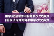 国家法定结婚年龄男多少?女多少(国家法定结婚年龄男多少女多少)