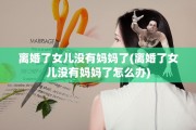 离婚了女儿没有妈妈了(离婚了女儿没有妈妈了怎么办)