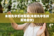 未婚先孕怎样离婚(未婚先孕怎样离婚最快)