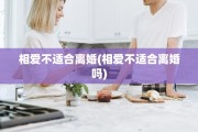 相爱不适合离婚(相爱不适合离婚吗)