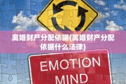 离婚财产分配依据(离婚财产分配依据什么法律)