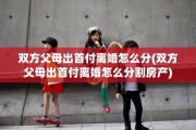 双方父母出首付离婚怎么分(双方父母出首付离婚怎么分割房产)