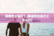 离婚想出去打工(离婚想出去打工怎么办)