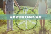 因为微信聊天和老公离婚