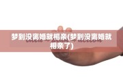 梦到没离婚就相亲(梦到没离婚就相亲了)