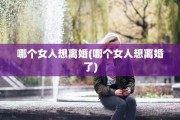 哪个女人想离婚(哪个女人想离婚了)