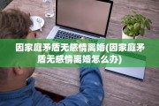 因家庭矛盾无感情离婚(因家庭矛盾无感情离婚怎么办)
