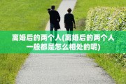 离婚后的两个人(离婚后的两个人一般都是怎么相处的呢)