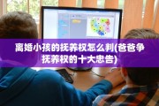 离婚小孩的抚养权怎么判(爸爸争抚养权的十大忠告)
