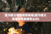因为他父母原因想离婚(因为他父母原因想离婚怎么办)
