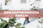 我想成功然后离婚(我想成功然后离婚怎么办)
