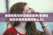 老婆和我总吵架彻底离婚(老婆和我总吵架彻底离婚怎么办)