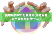 离婚后的财产分割原则(离婚后的财产分割原则是什么?)
