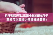 月子期间可以离婚小孩归谁(月子期间可以离婚小孩归谁抚养吗)