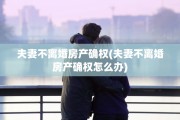 夫妻不离婚房产确权(夫妻不离婚房产确权怎么办)