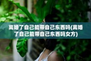 离婚了自己能带自己东西吗(离婚了自己能带自己东西吗女方)