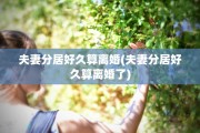 夫妻分居好久算离婚(夫妻分居好久算离婚了)