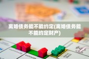 离婚债务能不能约定(离婚债务能不能约定财产)