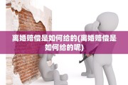 离婚赔偿是如何给的(离婚赔偿是如何给的呢)