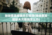 妹妹要离婚妹夫欠我钱(妹妹要离婚妹夫欠我钱怎么办)