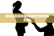 离婚官司拖时间(离婚官司如何拖时间)